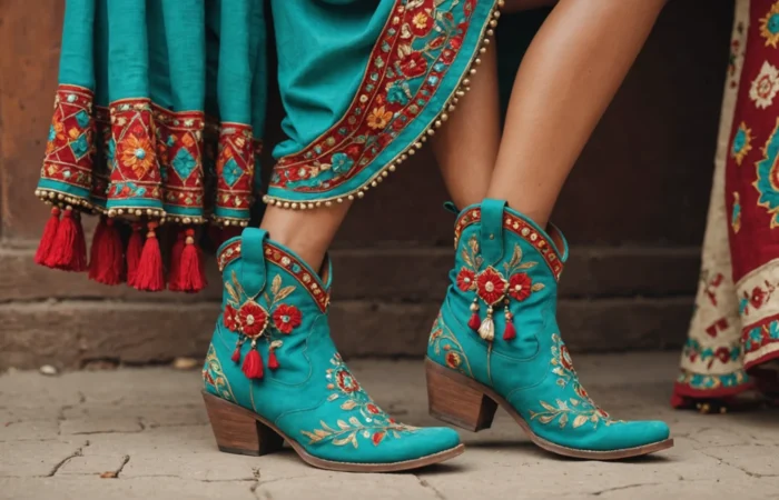 bottines style indien femme