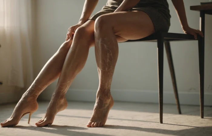 cicatrice rasoir jambe
