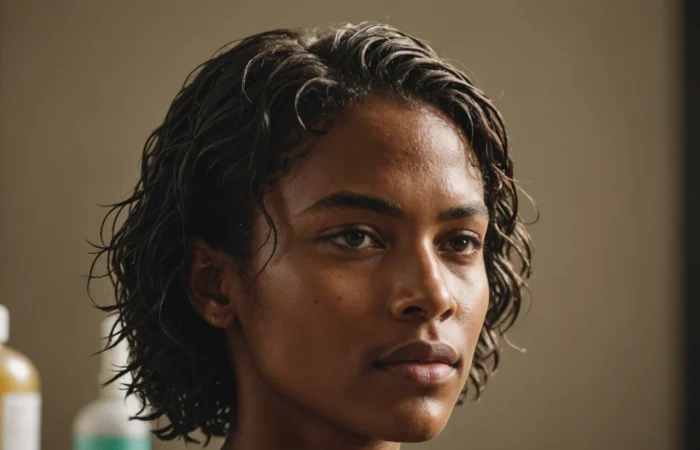 cheveux poisseux après lavage