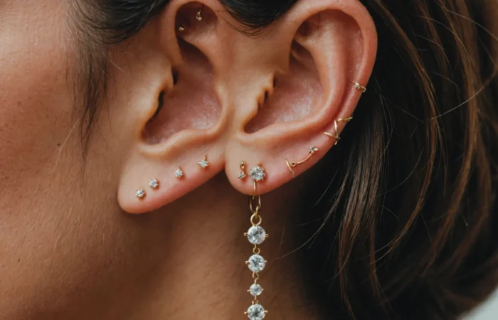 boucle d'oreilles deuxieme trou